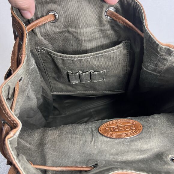 Fossil Vintage Drawstring Backpack Leather Brown‎ Women’s main image 8